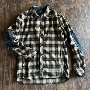 Men’s wool button down shirt made by Norrona.